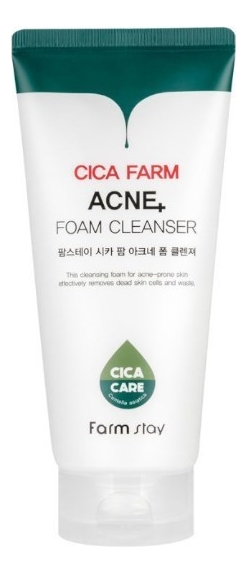 Farm Stay Cica Farm Acne Foam Cleanser Пенка для умывания с экстрактом центеллы, 180мл