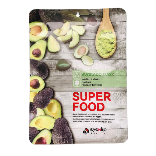 EYENLIP Super Food Avocado Mask Тканевая маска с маслом авокадо, 23мл
