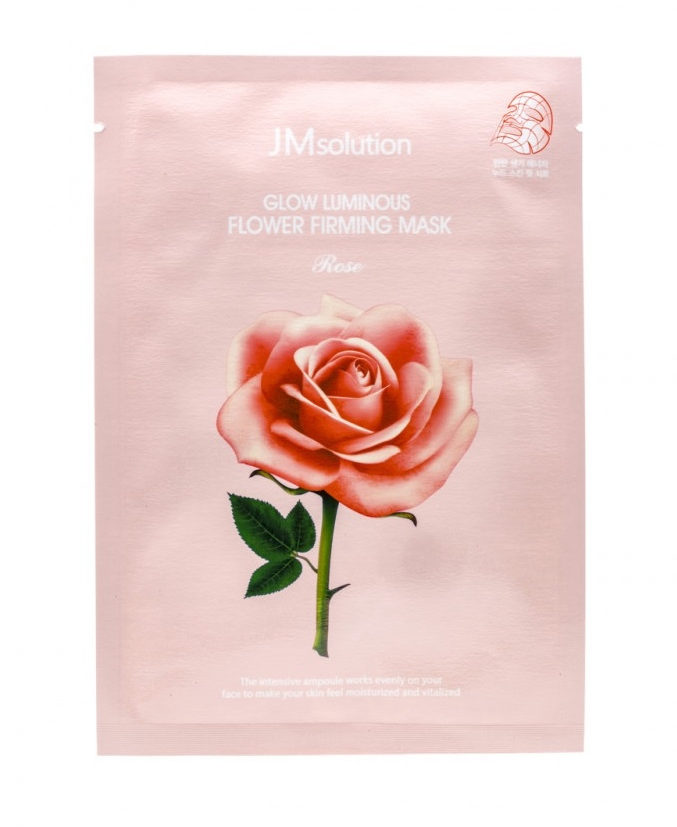 JMsolutionGlow Flower Firming Mask Rose Тканевая маска с экстрактом розы для сияния кожи, 30мл
