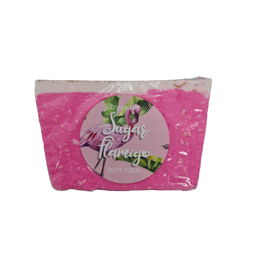 CHAMBERY Body Scrub Sugar Flamingo Твердый скраб для тела с арбузом, дыней и малиной, 170г