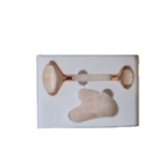 MEISHOP Премиум-набор для массажа Гуаша из камня (скребок+роллер)