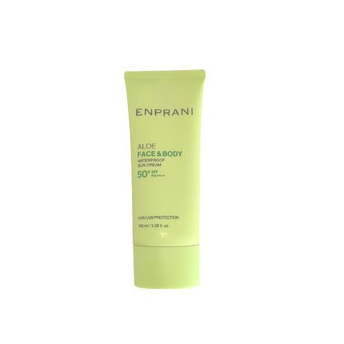 ENPRANI Aloe Face & Body Waterproof Sun Cream SPF50+ PA++++ Водостойкий солнцезащитный крем для лица и тела, 70мл