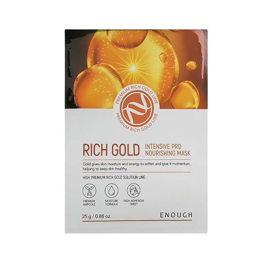 ENOUGH Rich Gold Intensive Pro Nourishing Mask Маска для лица тканевая с коллоидным золотом, 25г