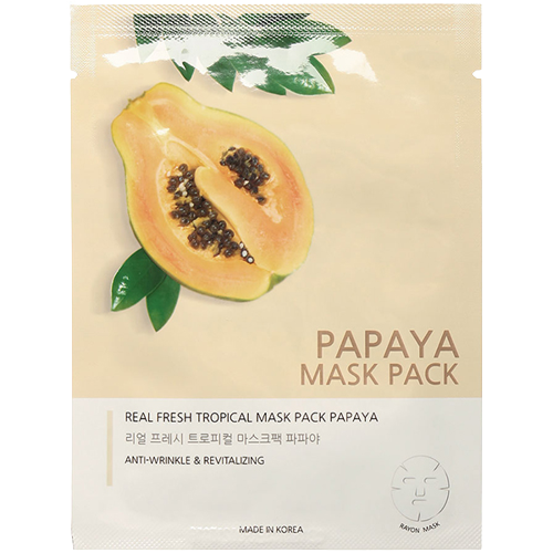 JUNGNANI Real Fresh Tropical Mask Papaya Тканевая маска с экстрактом папайи, 25мл