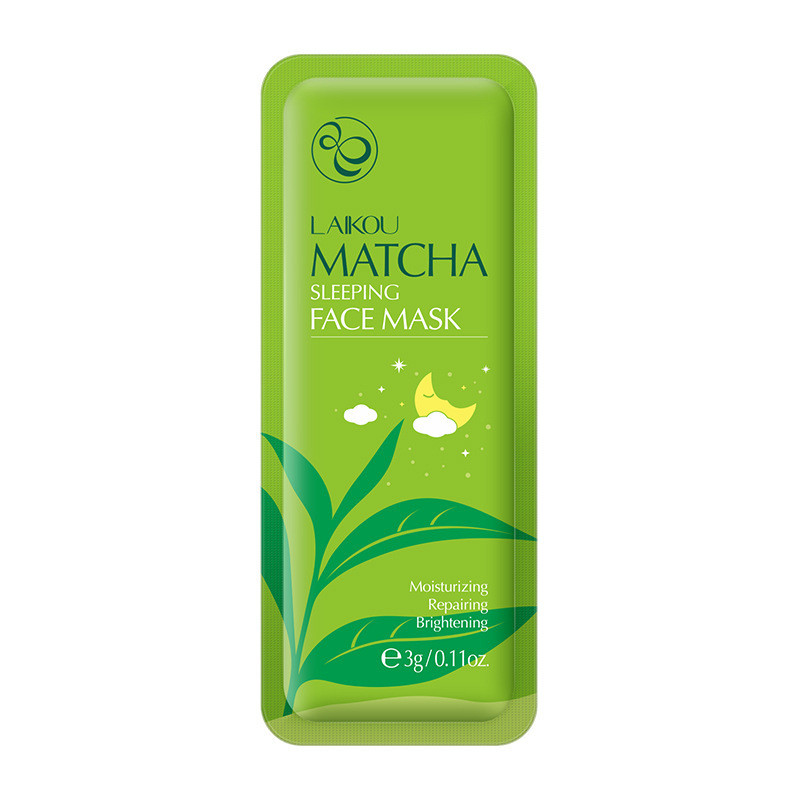 LAIKOU Matcha Sleeping Face Ночная успокаивающая маска с зеленым чаем, 3г