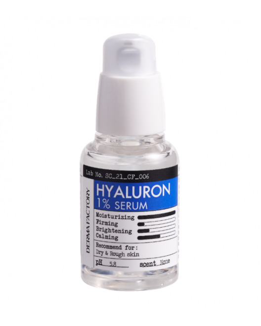 Derma Factory Hyaluronic Acid 1% Serum Увлажняющая Сыворотка Для Лица С Гиалуроновой Кислотой ,30мл