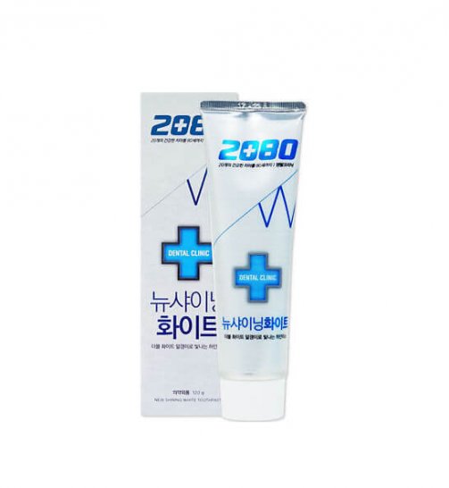 DENTAL CLINIC 2080 Shining White Toothpaste Зубная паста сияющая белизна, 120мл