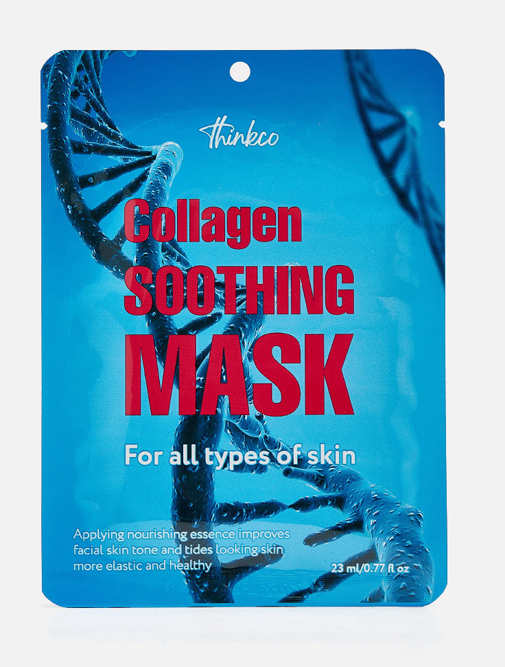 Thinkco Collagen Soothing Mask Тканевая маска для лица с коллагеном, 23 мл