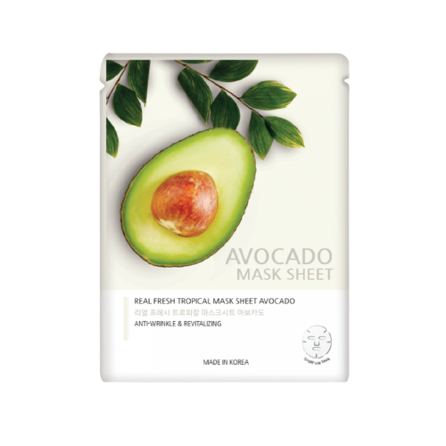 JUNGNANI Real Fresh Tropical Mask Pack Avocado Тканевая маска с экстрактом авокадо, 25мл