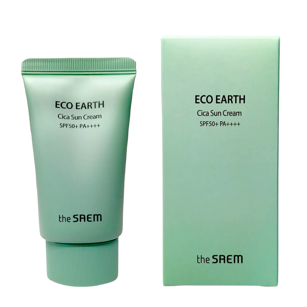 THE SAEM Eco Earth Cica Sun Cream Крем для лица солнцезащитный с центеллой, 50мл