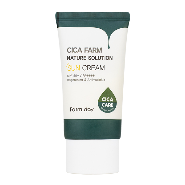 FARMSTAY Cica Farm Nature Solution Sun Cream SPF50+\PA++++ Солнцезащитный успокаивающий крем, 50мл