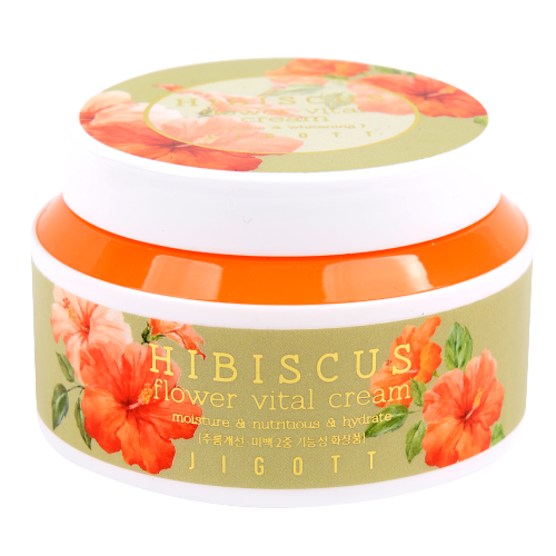 JIGOTT Hibiscus Flower Vital Cream Крем для лица с экстрактом гибискуса, 100мл