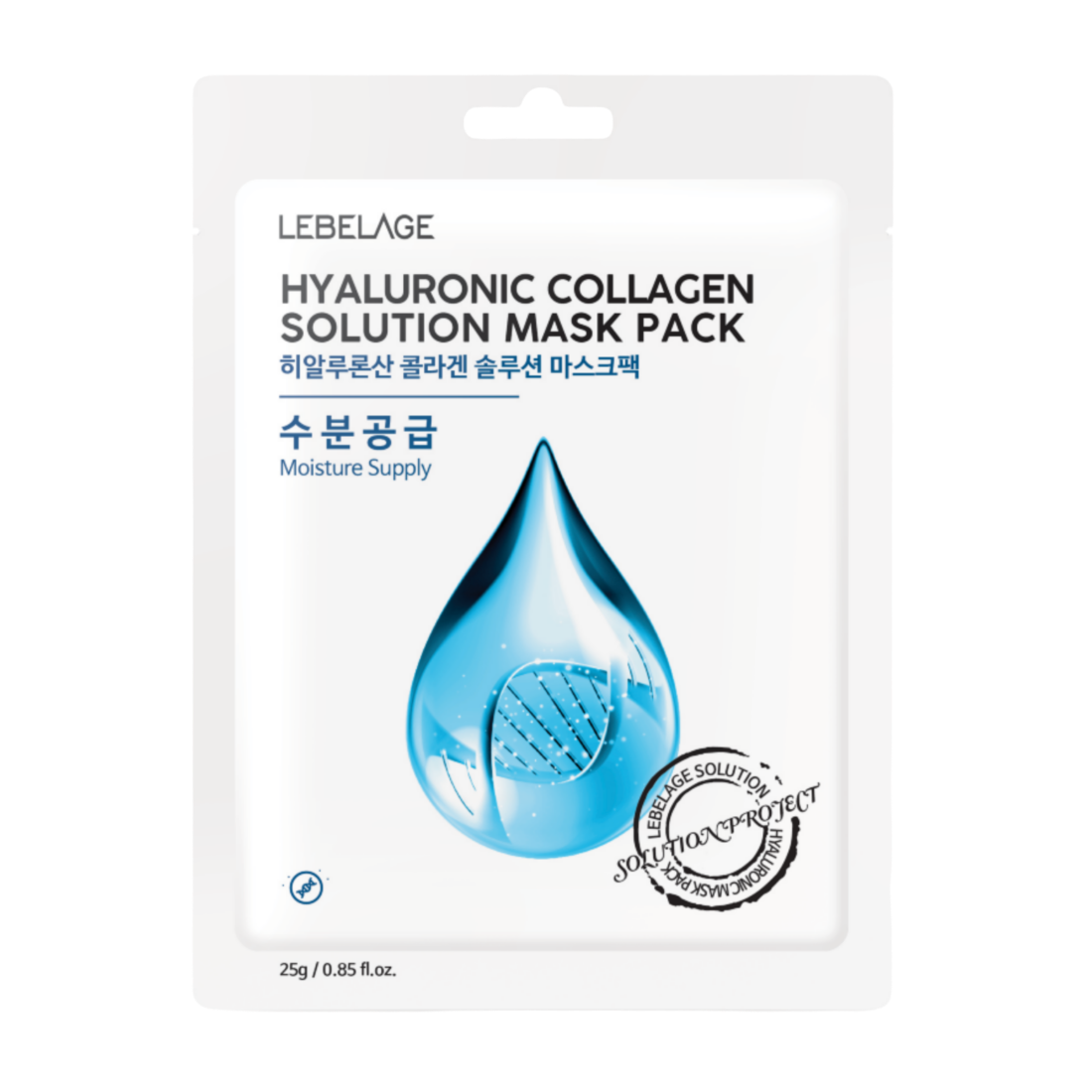 LEBELAGE Hyaluronic Collagen Solution Mask Тканевая маска с гиалуроновой кислотой, 25г