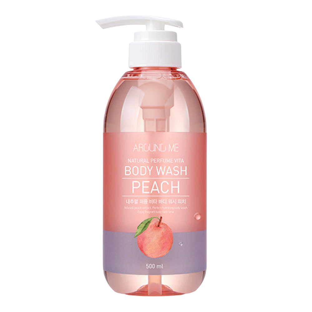 AROUND ME Natural Perfume Vita Body Wash Peach Гель для душа с персиком, 500мл
