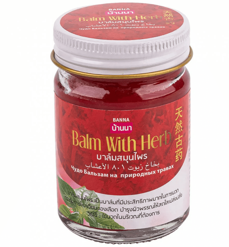 Banna Тайский красный бальзам с травами, 50 гр