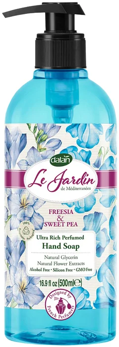 DALAN Le Jardin Liquid Soap Мыло жидкое Фрезия и душистый горошек, 500мл