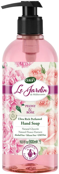 DALAN Le Jardin Liquid Soap Мыло жидкое Пион и роза, 500мл