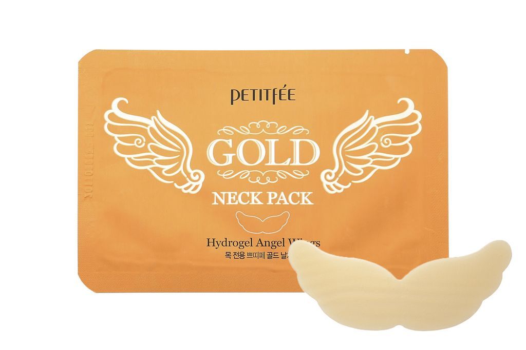PETITFEE Gold Neck Pack Гидрогелевая маска-патч для шеи Антивозрастная/Золото