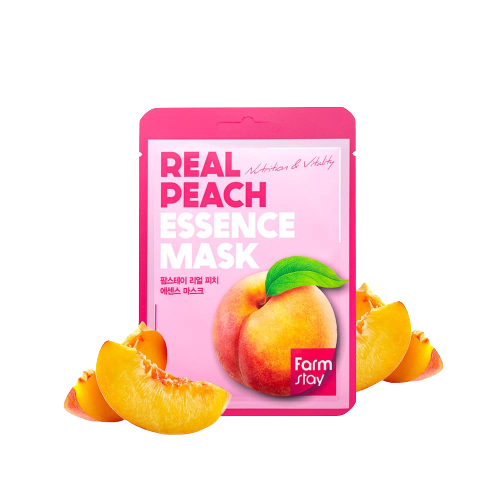 FARMSTAY Real Peach Essence Mask Восстанавливающая маска с экстрактом персика, 23мл