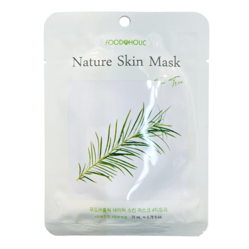 FoodaHolic Nature Skin Mask Teatree Тканевая маска с экстрактом Чайного Дерева 23мл