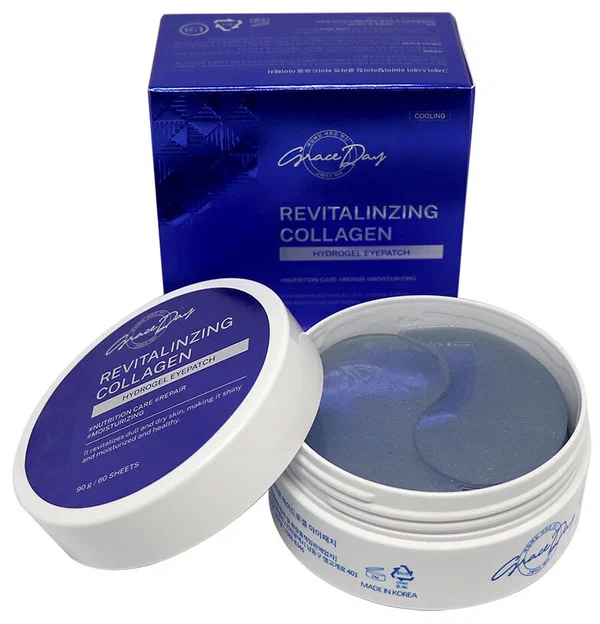 GRACE DAY Revitalising Collagen Eye Patch Патчи гидрогелевые с восстанавливающим коллагеном, 60шт