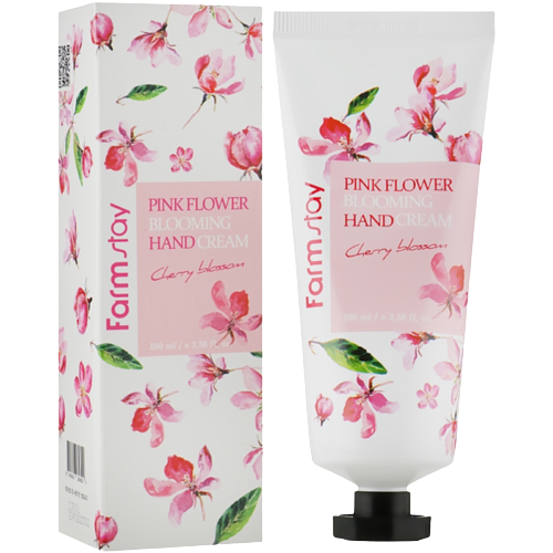 FARMSTAY Pink Flower Blooming Cherry Blossom Hand Cream Крем для рук с экстрактом сакуры, 100мл