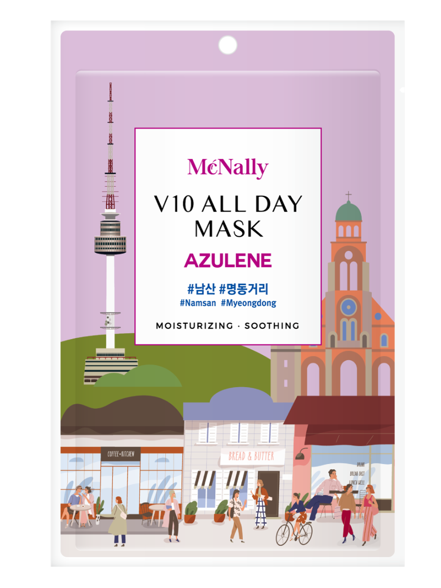 MCNALLY V10 All Day Mask Azulene Тканевая маска с азуленом, 25мл