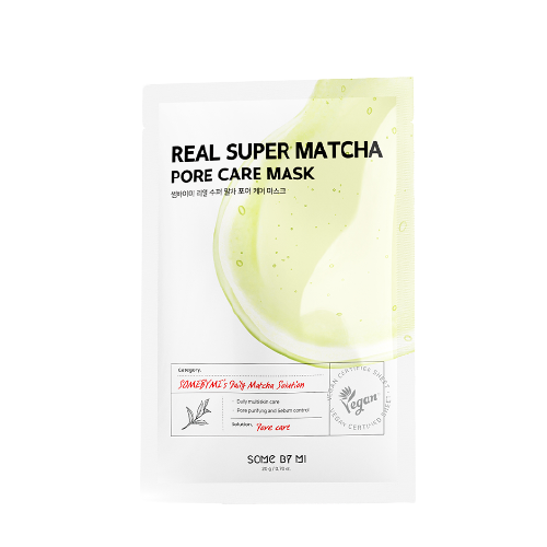 SOME BY MI Real Super Matcha Pore Care Mask Сужающая поры тканевая маска, 20г