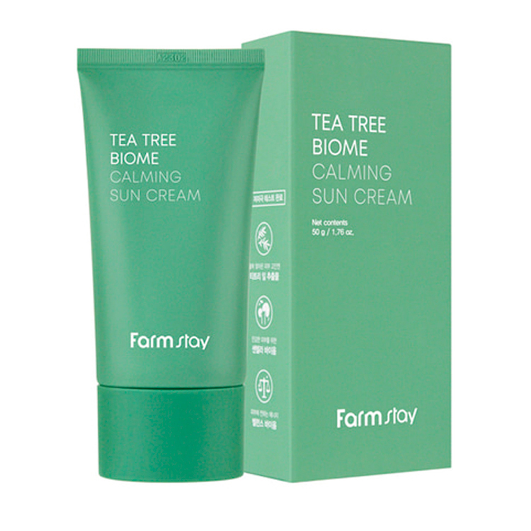 Farm Stay Tea Tree Biome Calming Sun Cream Крем солнцезащитный с экстрактом чайного дерева, 50 мл