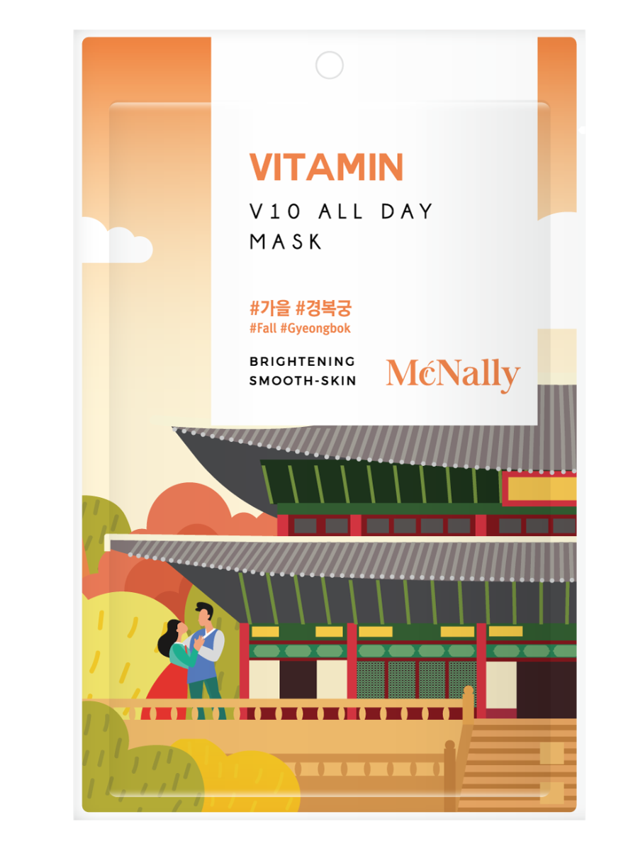 MCNALLY V10 All Day Mask Vitamin Маска тканевая для лица витаминная, 25мл