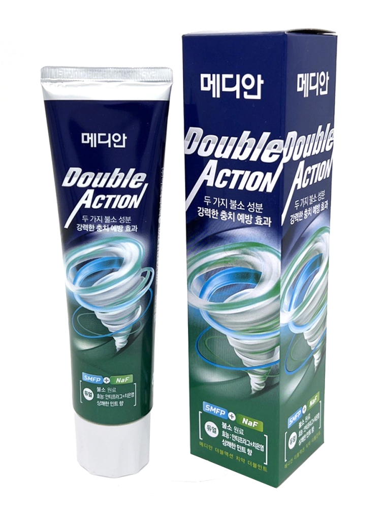Median Double Action Double Mint Toothpaste Зубная паста с лечебными экстрактами,120гр
