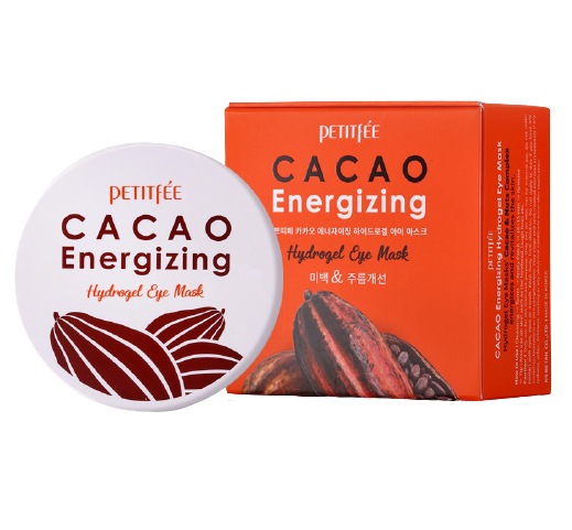 PETITFEE Cacao Energizing Hydrogel Eye Mask Гидрогелевые патчи от темных кругов с какао, 60шт