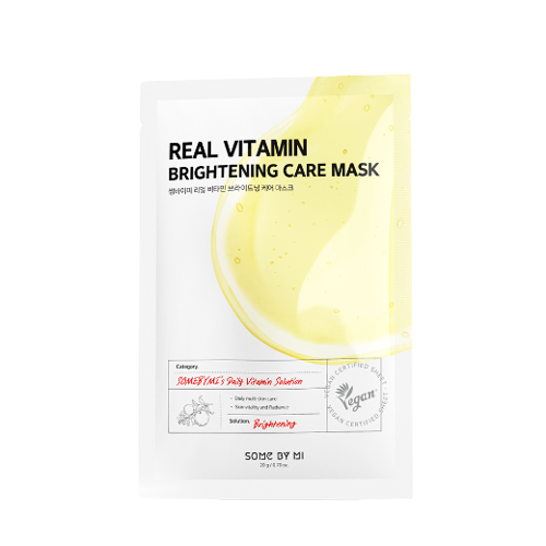 Some By Mi Real Vitamin Brightening care mask Осветляющая тканевая маска, 20г